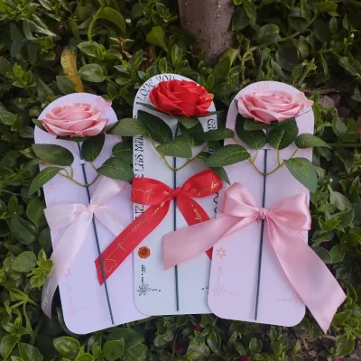 Flor eterna + cartulina