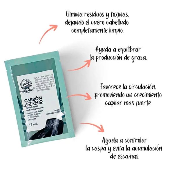 Exfoliante capilar con carbón activado