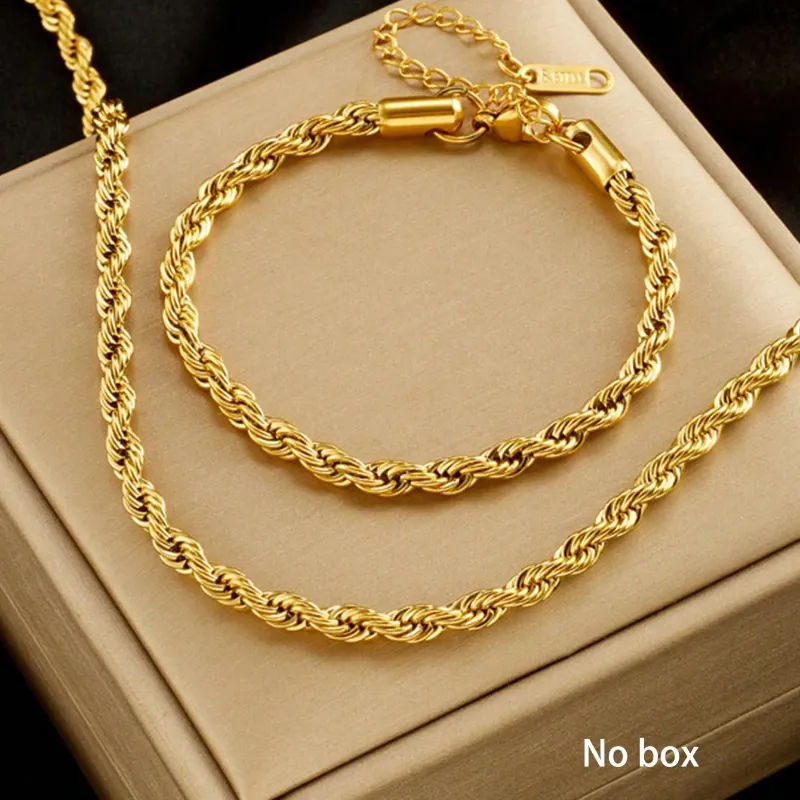 Set de cadena + pulso de acero inoxidable