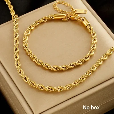 Set de cadena + pulso de acero inoxidable