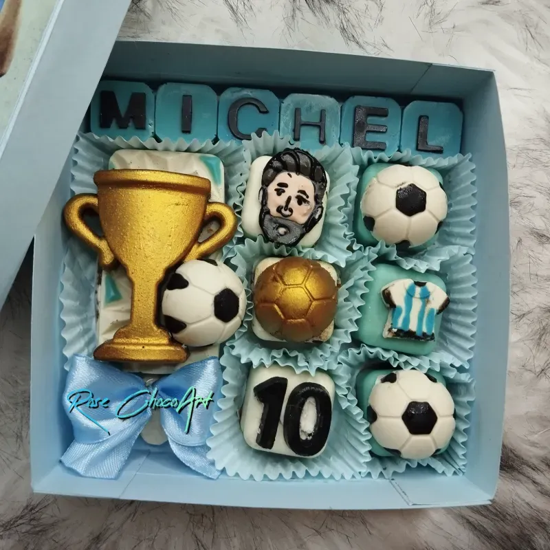 Caja de bombones temática FÚTBOL ⚽ MESSI