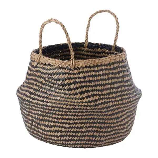 Cesta decorativa de junco marino