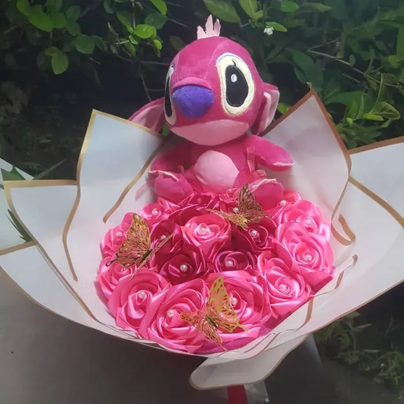 Ramo de rosas 20 eternas con peluche