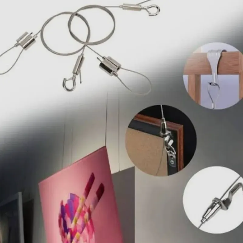 JUEGO DE ALAMBRE PARA CUADRO Y CORTINAS