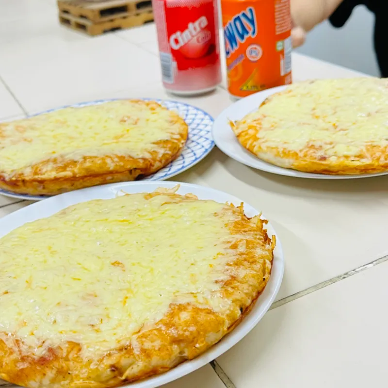 Pizza cubana doble queso blanco