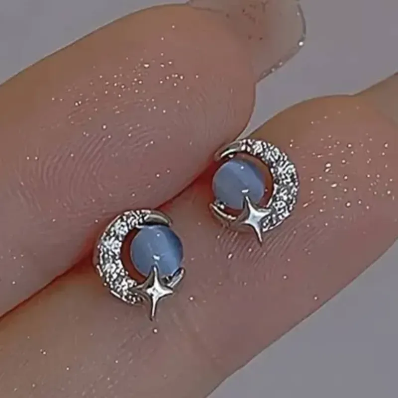 Aretes de Lunitas Azules