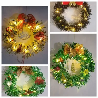 Coronas navideñas con luces 2500