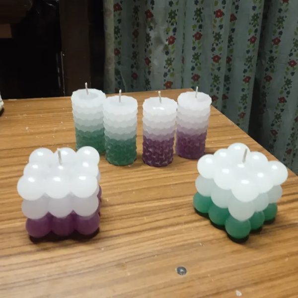 Velas cuadradas grandes de bolas