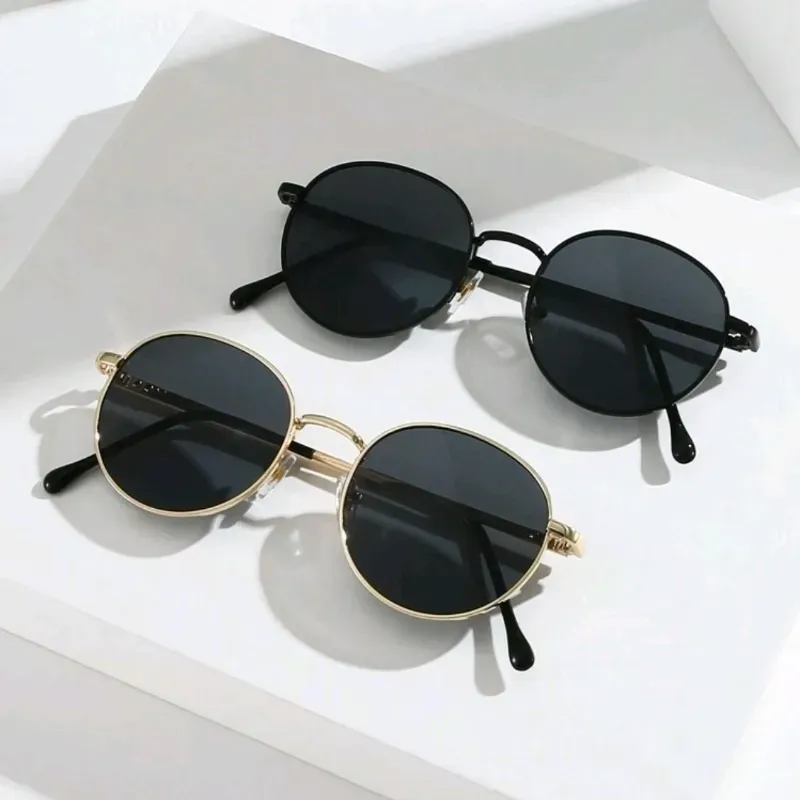  Gafas de metal onda retro