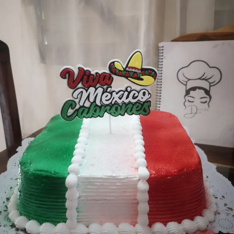 Cake de la bandeja de México.