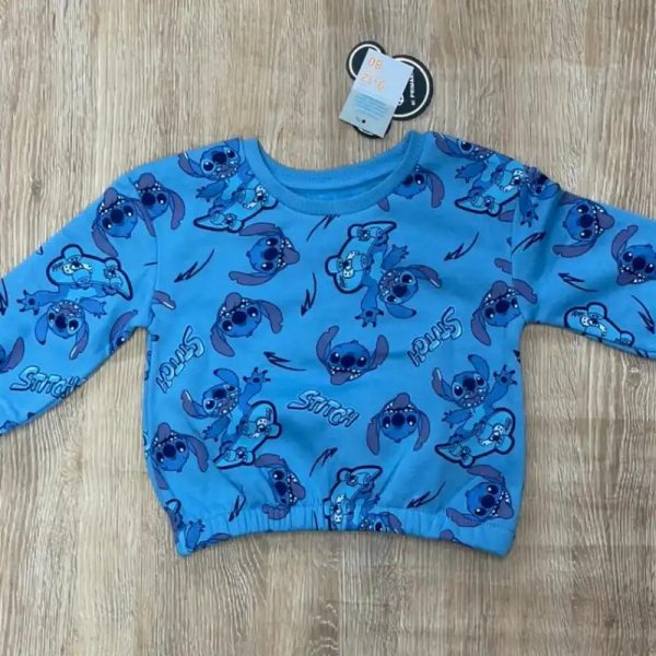 Abrigo azul con Stitch