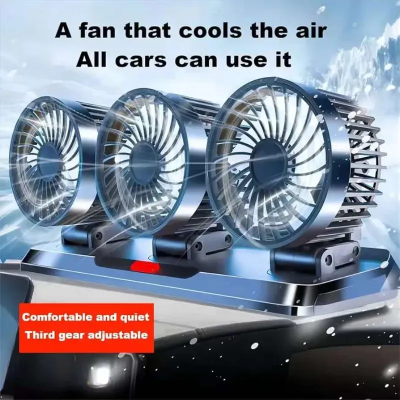 ❄️ Ventilador Doble para Auto – Enfriamiento Potente y Silencioso ❄️