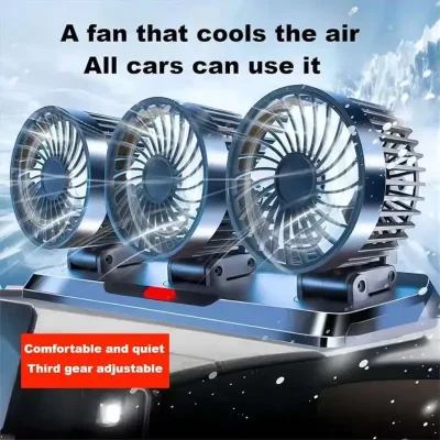 ❄️ Ventilador Doble para Auto – Enfriamiento Potente y Silencioso ❄️