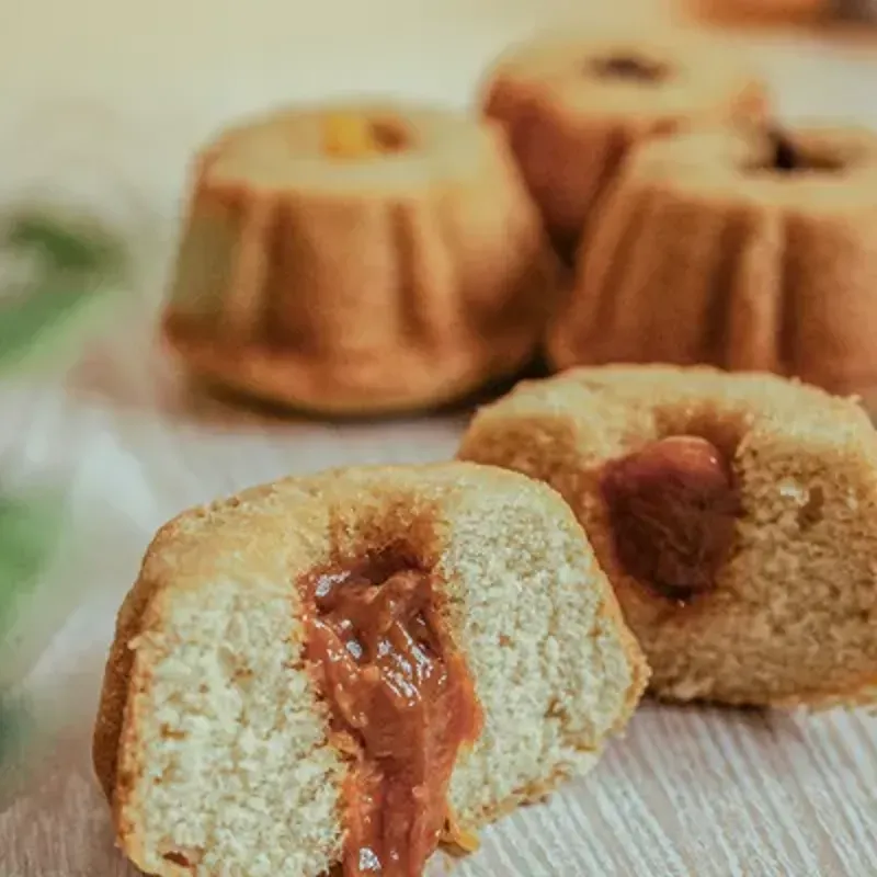 Mini roscones de dulce de leche