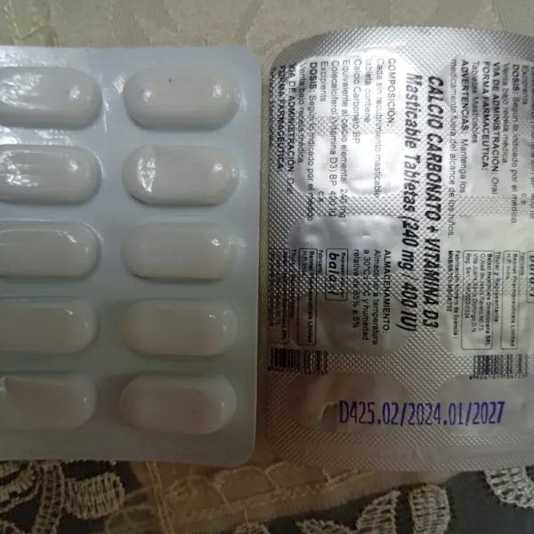  Carbonato de Calcio + D3 (10 tab 240 mg+400 UI)