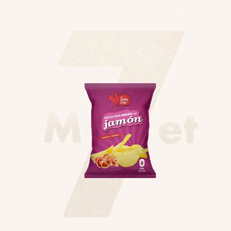 Patatas fritas onduladas de jamón