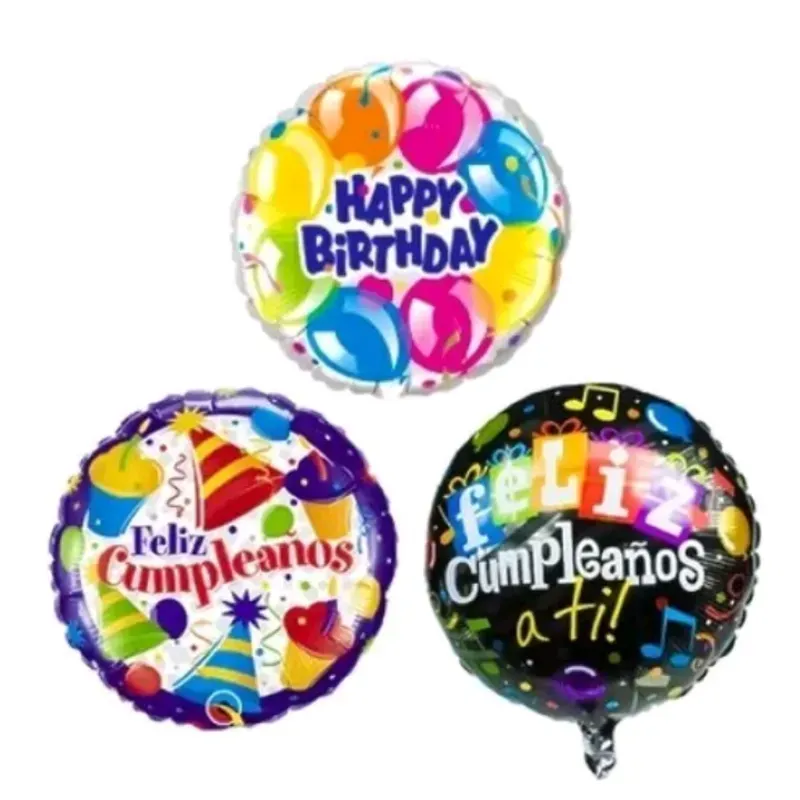 Globos metálicos con letrero