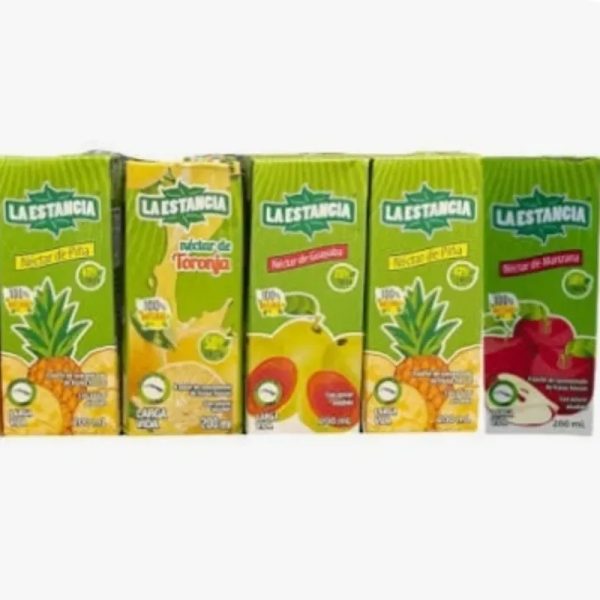 JUGO DE DIFERENTES SABORES 200 ML(PERA,MANZANA,COCTEL,MANGO, MELOCOTÓN) 6 Cajitas...