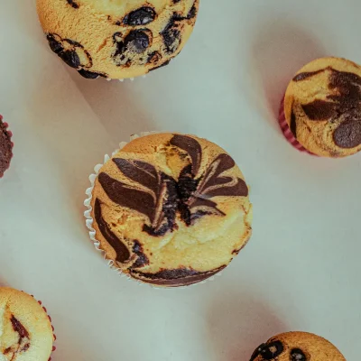Mini muffins marmoleados