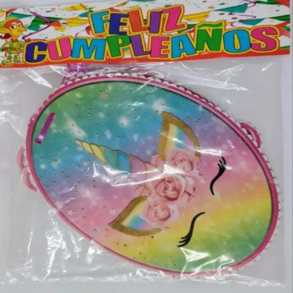 Cartel Felicidades Unicornio