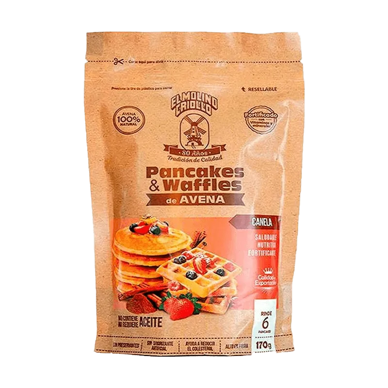 Pancake & Waffles de Avena con Canela El Molino Criollo