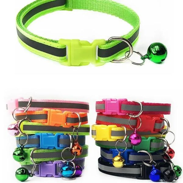 Collar con cascabel reflectante para perros