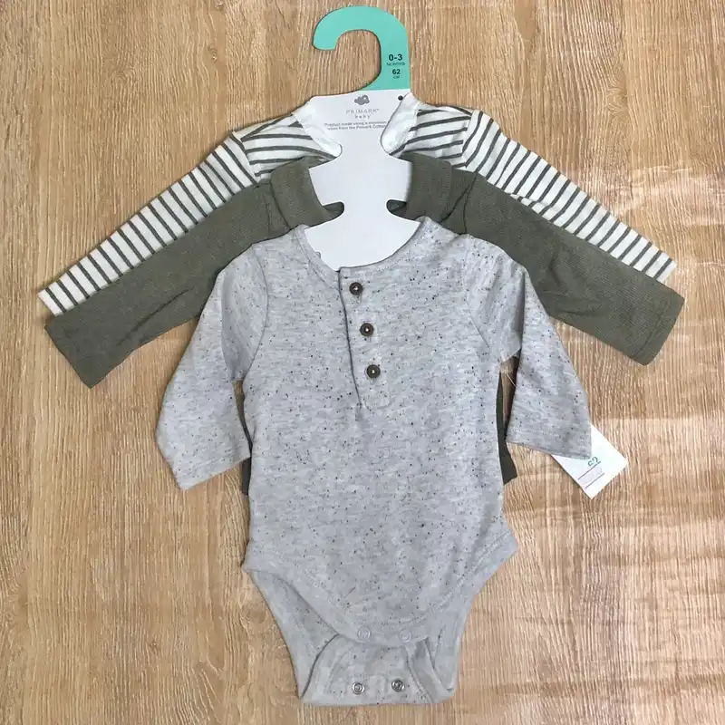 Pack de 3 bodys color verde