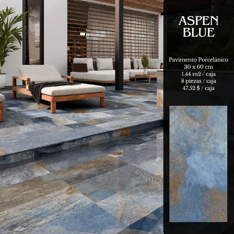 Porcelanato Aspen blue 30*60 3737000600