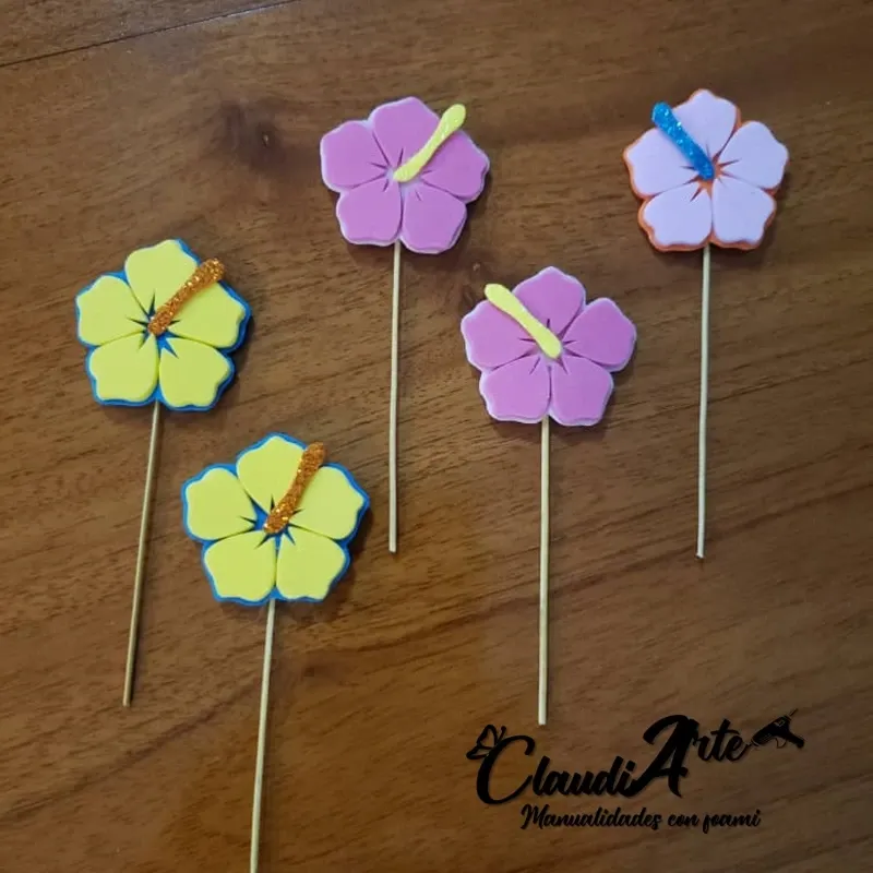 Minitopper para cupcake (Tropical)