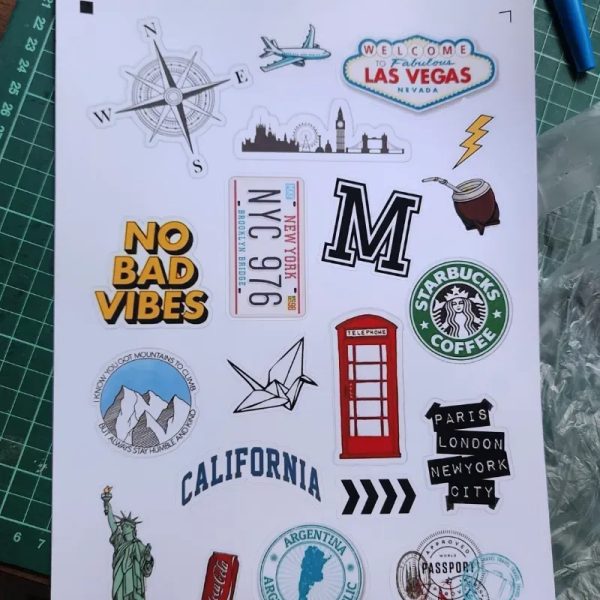 Stikers pegatinas en papel fotográfico