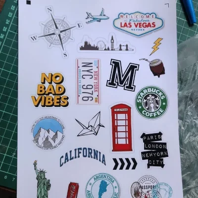 Stikers pegatinas en papel fotográfico