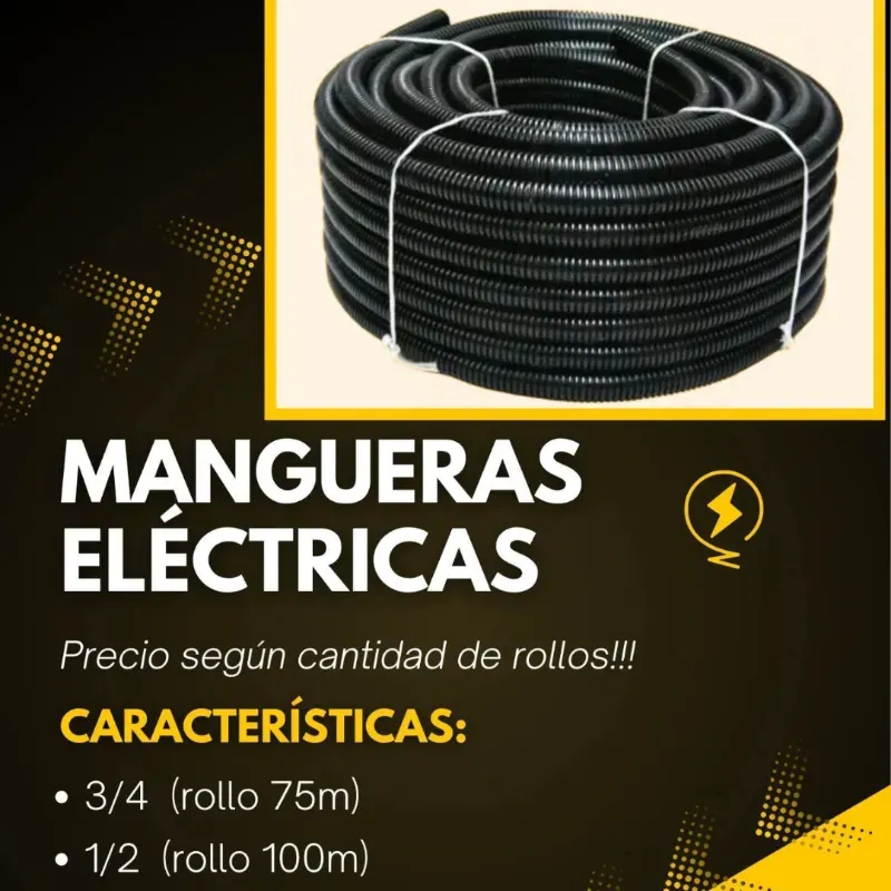 Manguera electrica o tubo corrugado 3/8