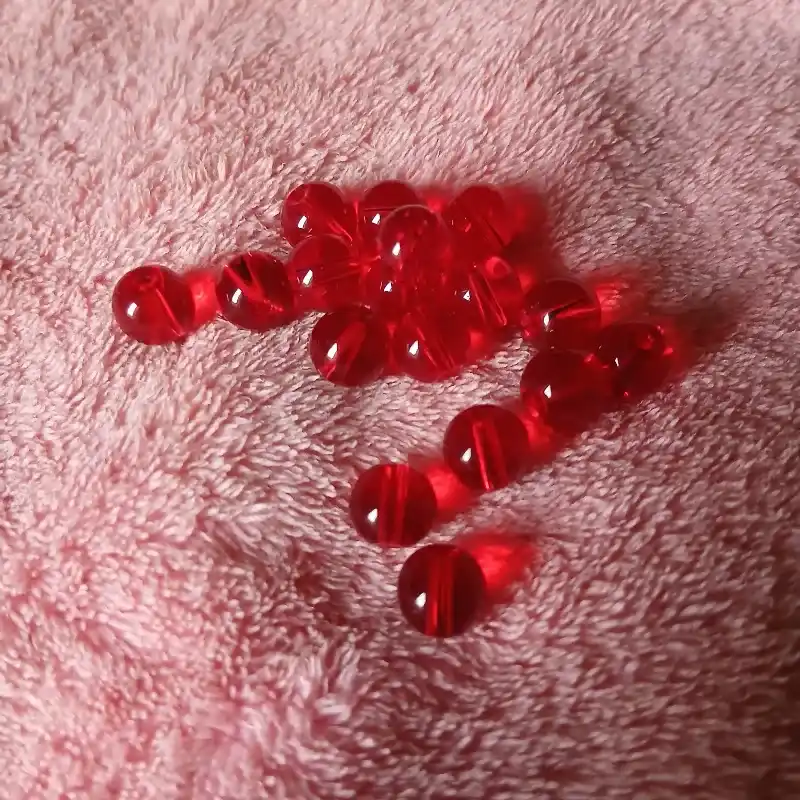 Onix rojo traslúcido 8 mm