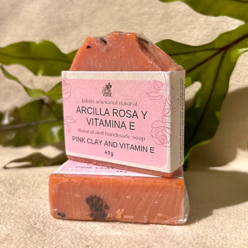 Jabón mini de Arcilla rosa y Vitamina E 