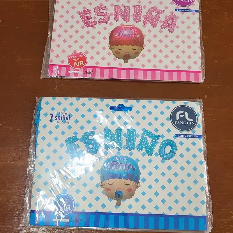 Cartel inflable ES NIÑO.  ES  NIÑA