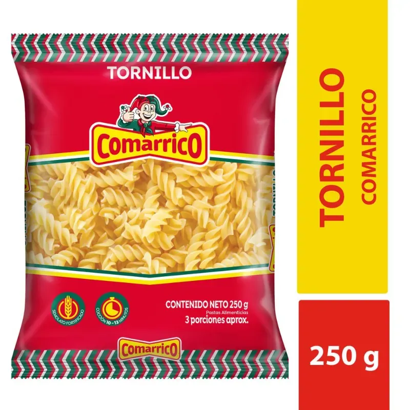 Pasta tornillos Comarrico 250g