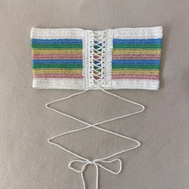 Top campesino a colores sin tirantes