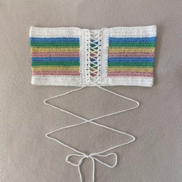 Top campesino a colores sin tirantes