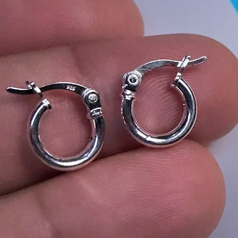 Argollas de plata 925 #10