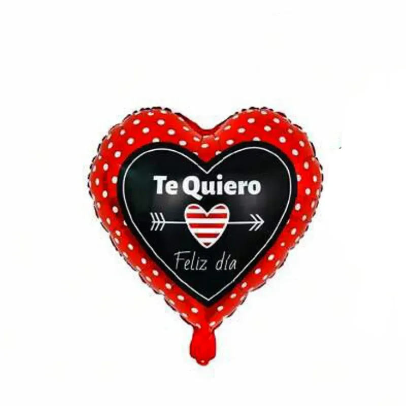 Globo de corazón con diseño de 18" 01
