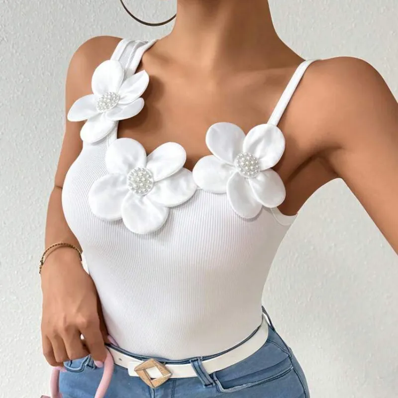 Blusa flores blancas