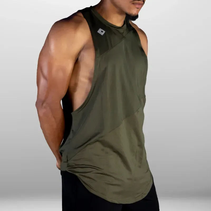 Camiseta abierta transpirante Platinnum Line color verde