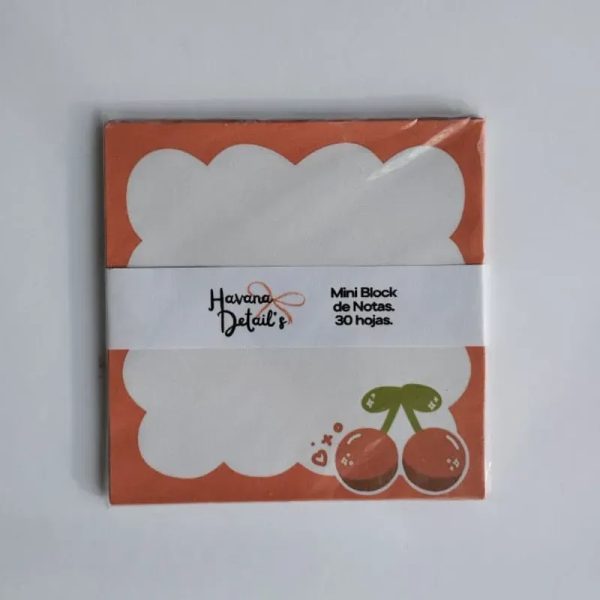 MINI BLOCK DE NOTAS CHERRY