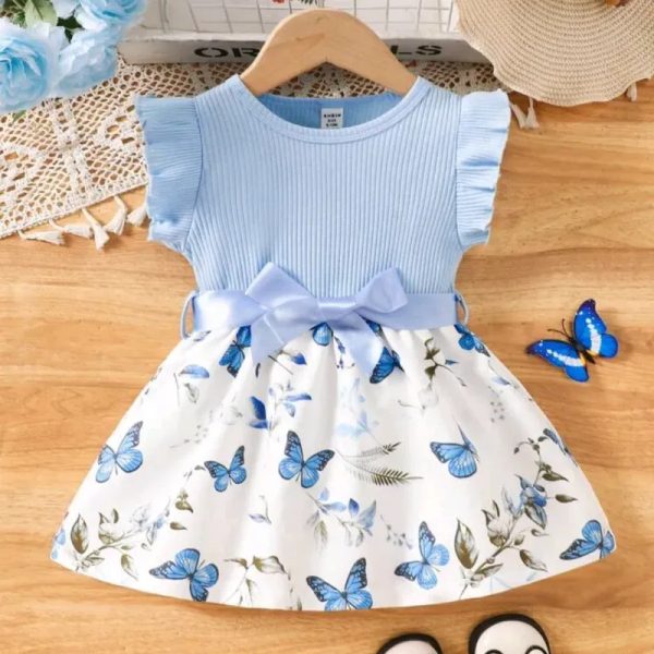  Vestido de mariposas — Azul