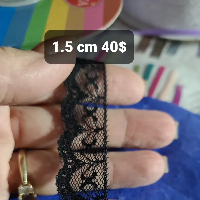 Encaje negro.de 1.5 cm