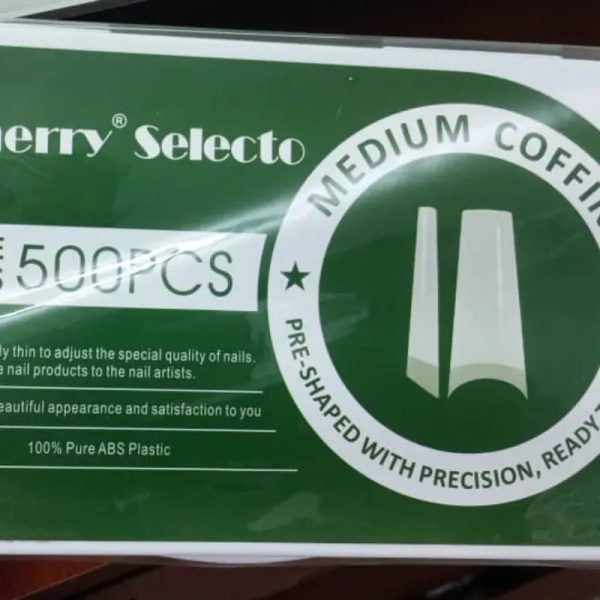 Caja de 500 tip Coffin medianas blancas
