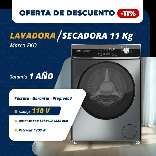 LAVADORA/SECADORA EKO 11 KG
