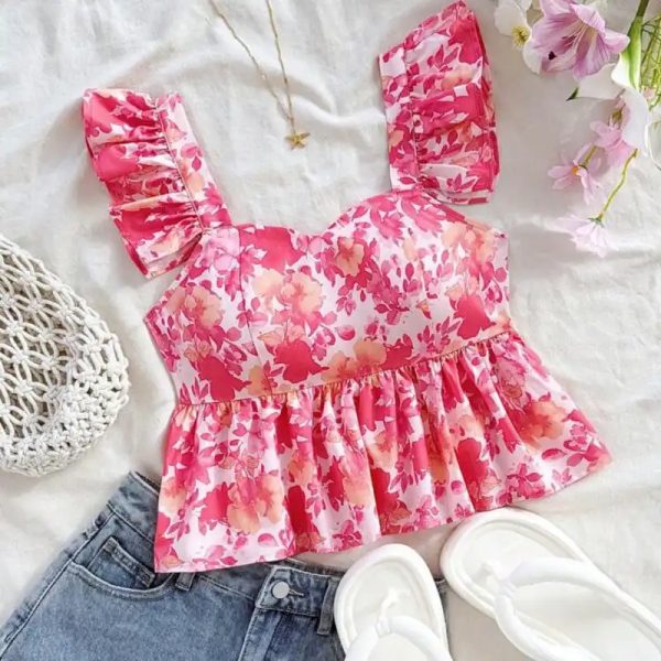 Blusa floreada