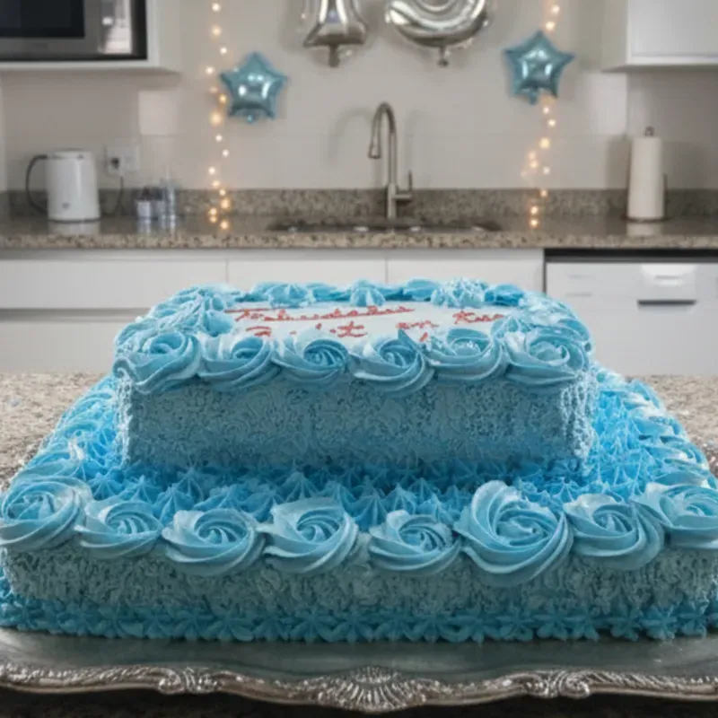 Cake rectangular grande de 2 pisos