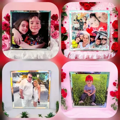 Cuadro de cristal con bordes espejo